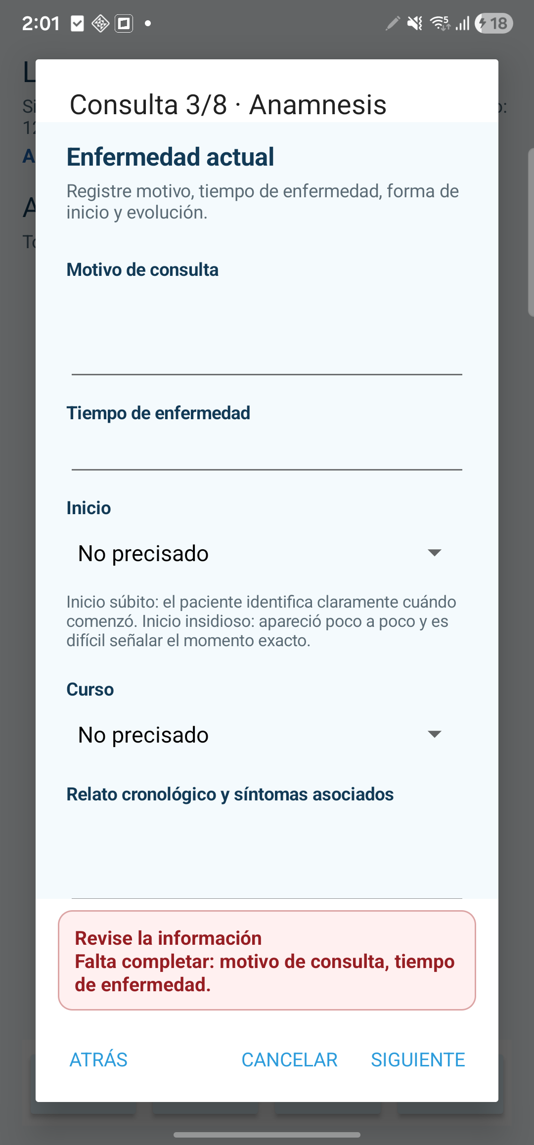 Cuando falta información