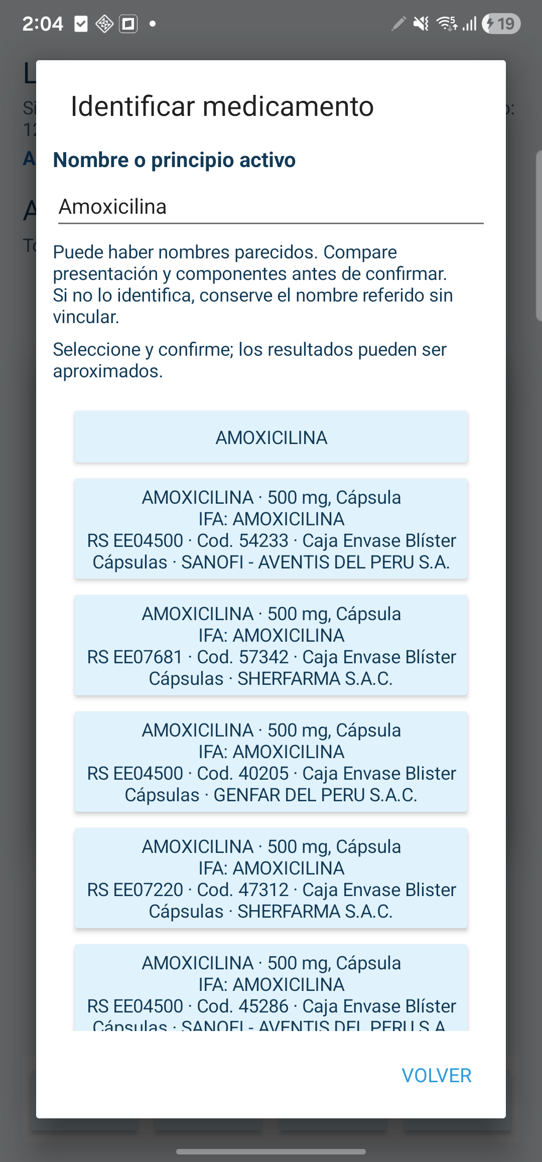 Identificar el medicamento referido